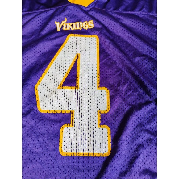 Boys VTG Reebok Minnesota Vikings Brett Favre #4 Jersey - Youth Large (14-16) - Picture 4 of 7